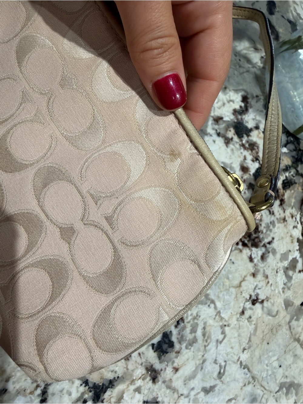 Y2K Coach Mini Shoulder Bag in Blush Beige with Gold Hardware vintage - Picture 8 of 14